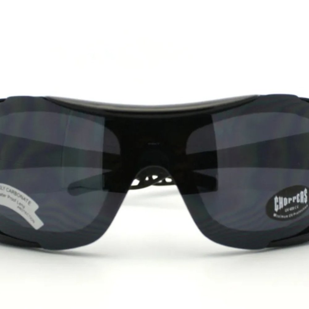 NWT Chopper's Goggle Shield Warp Around Padded Motorcycle Sunglasses
